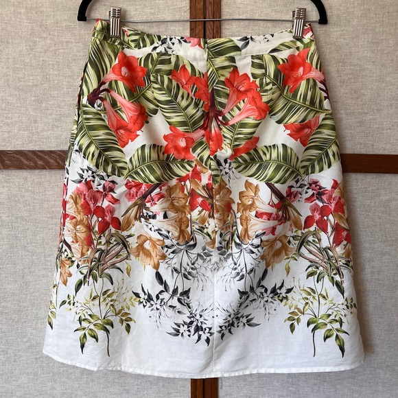 Talbots Floral Pleated A-Line Floral Skirt - Size 6P - Picture 7 of 11